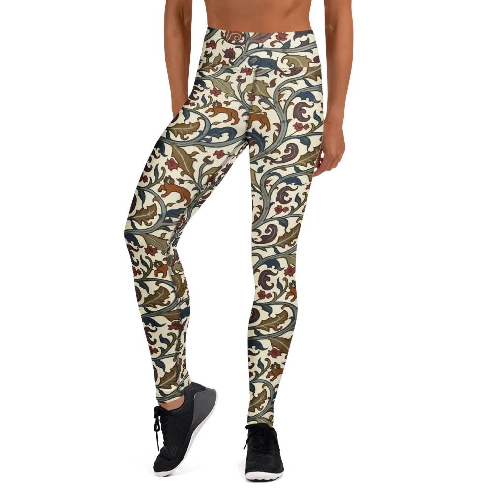 Arboreal Menagerie on Yoga Leggings — Front