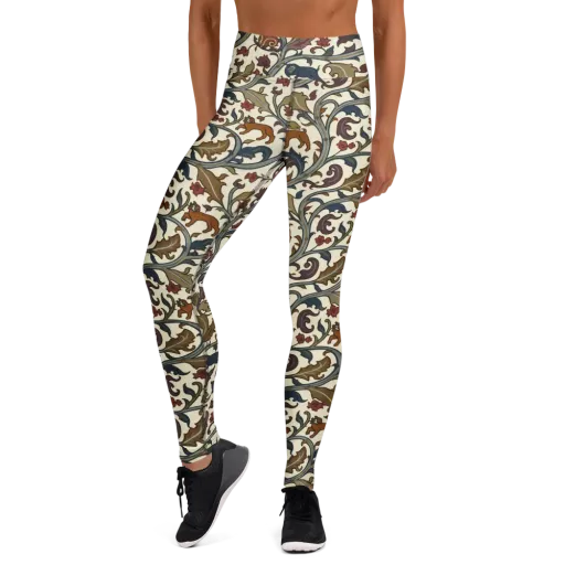 Arboreal Menagerie on a Yoga Leggings
