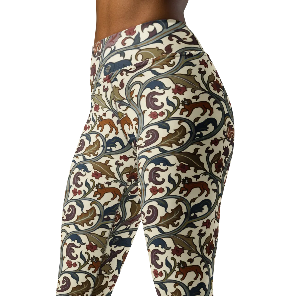 Arboreal Menagerie on Yoga Leggings — Left Front