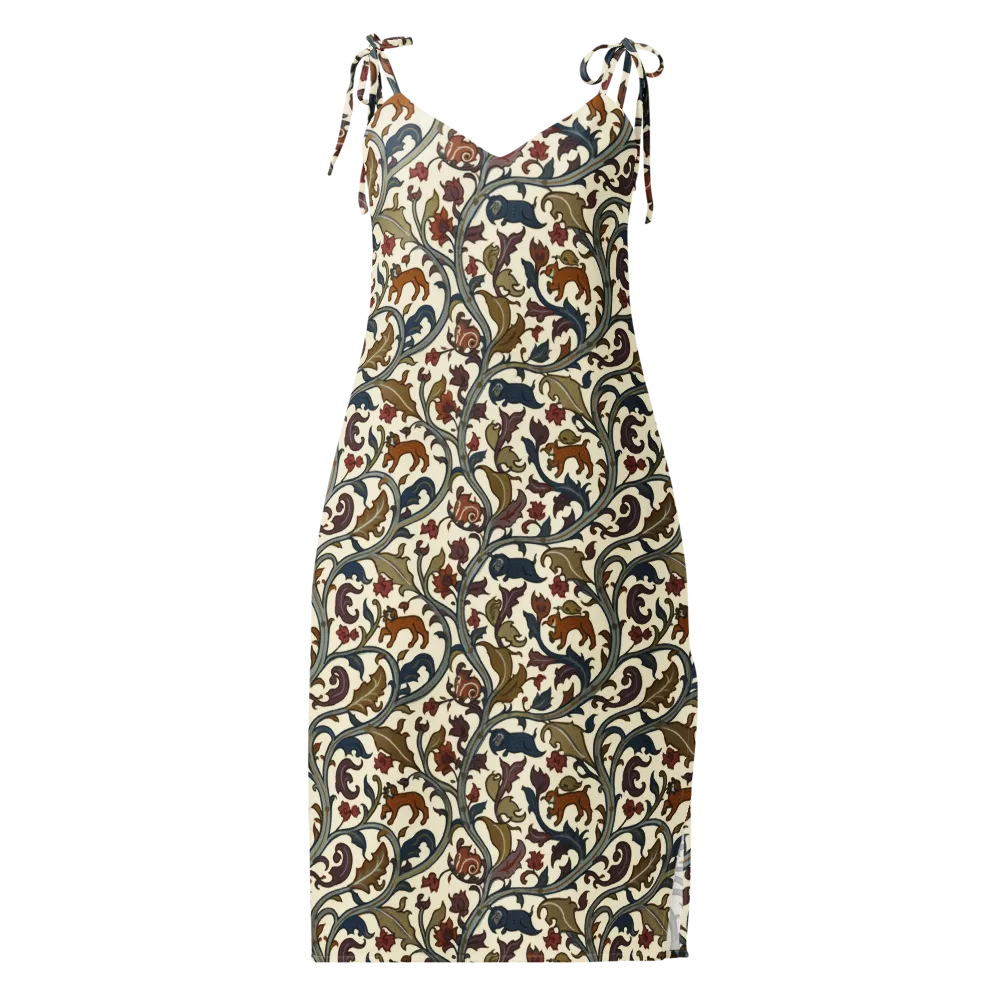 Arboreal Menagerie on Slip Dress — Front