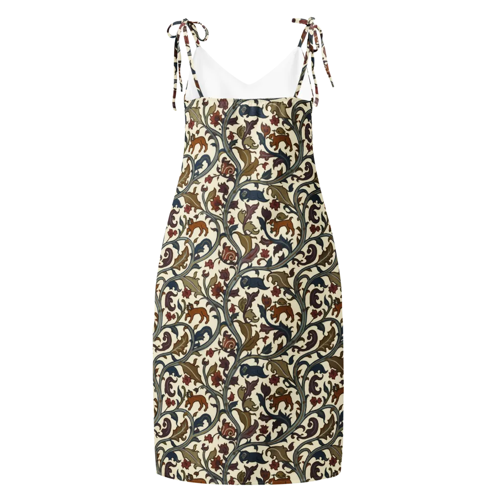 Arboreal Menagerie on Slip Dress — Back