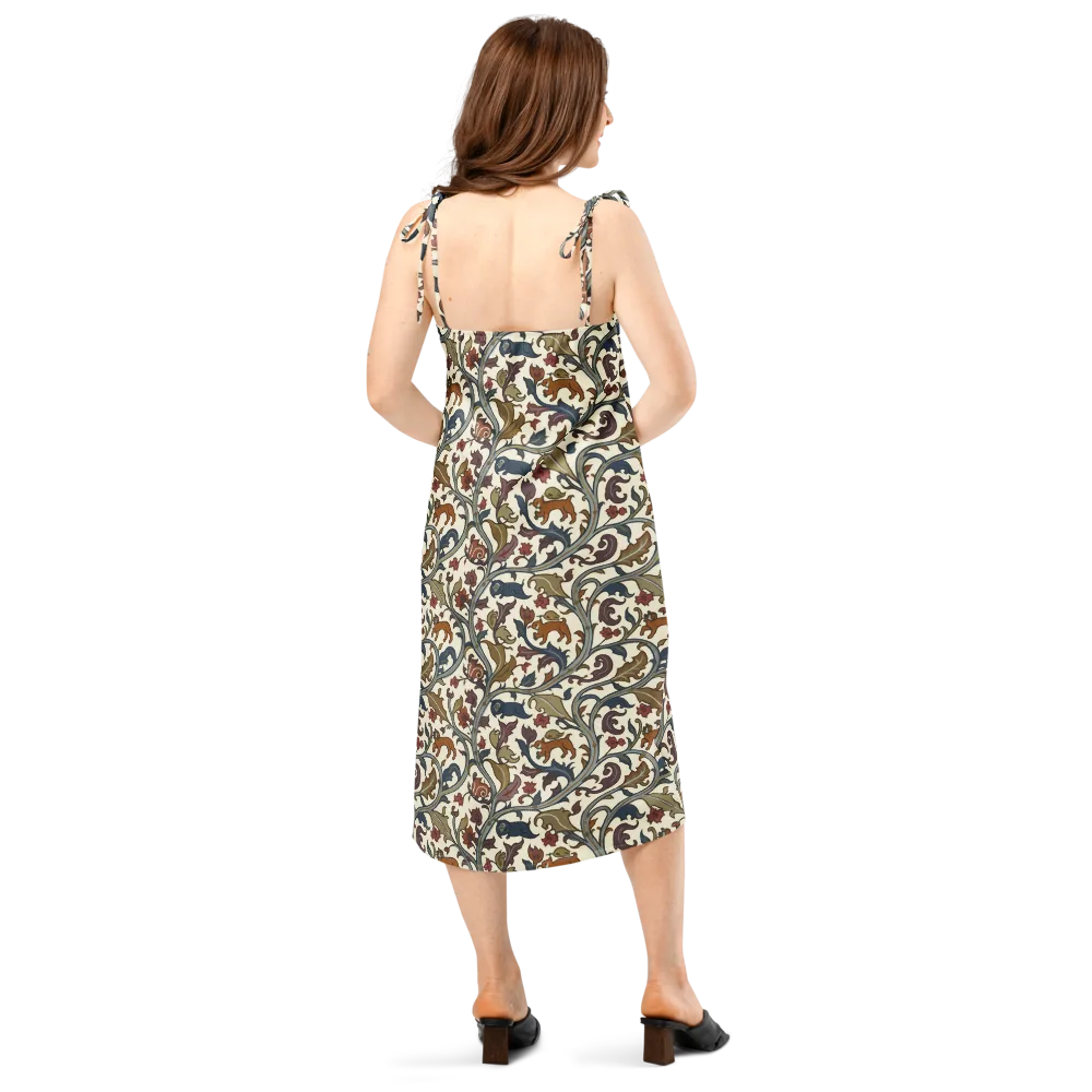 Arboreal Menagerie on Slip Dress — Back