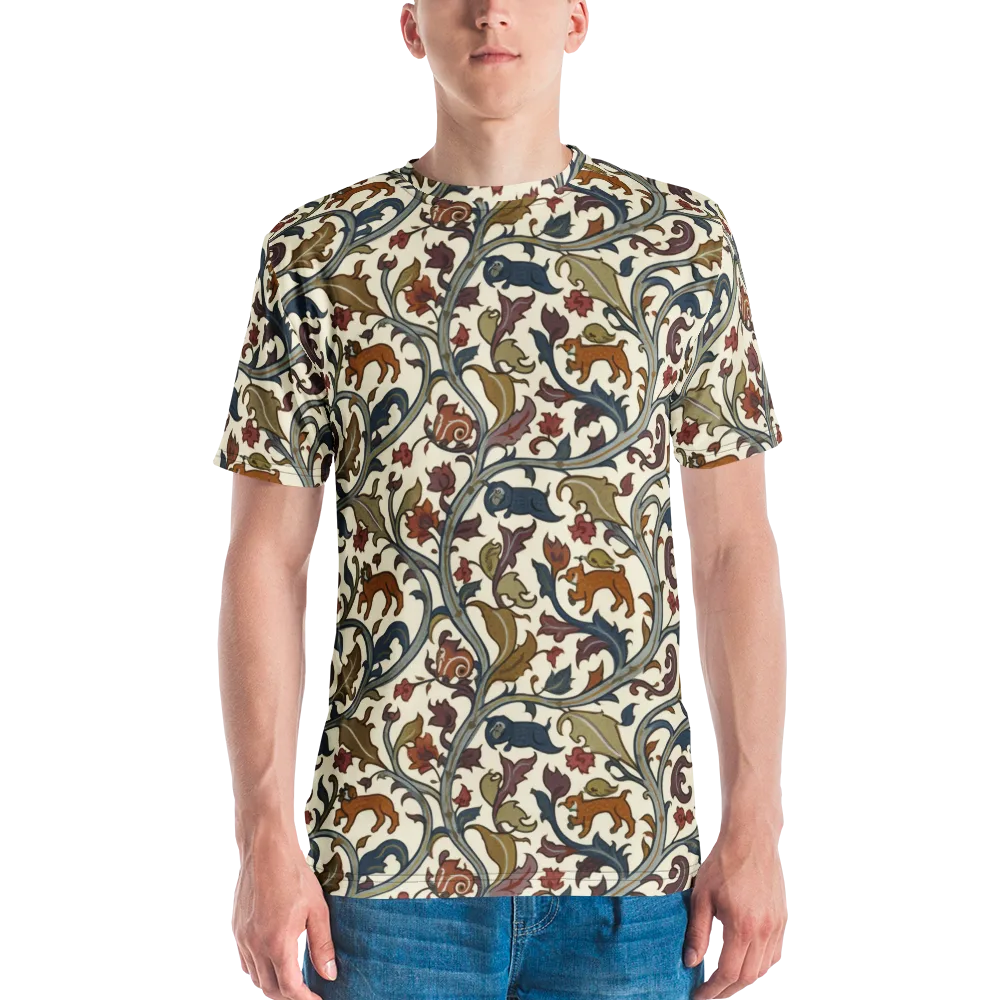 Arboreal Menagerie on Men's Crew Neck T-Shirt — Front