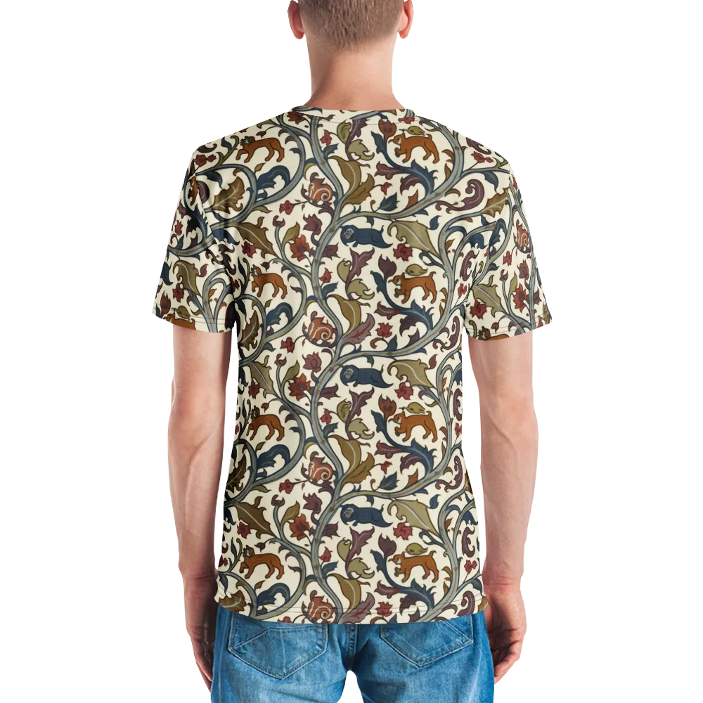 Arboreal Menagerie on Men's Crew Neck T-Shirt — Back