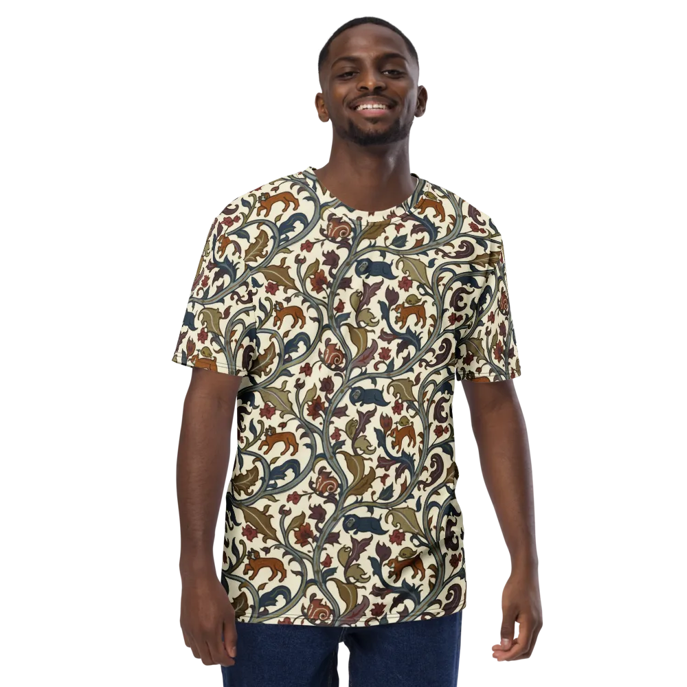 Arboreal Menagerie on Men's Crew Neck T-Shirt — Front