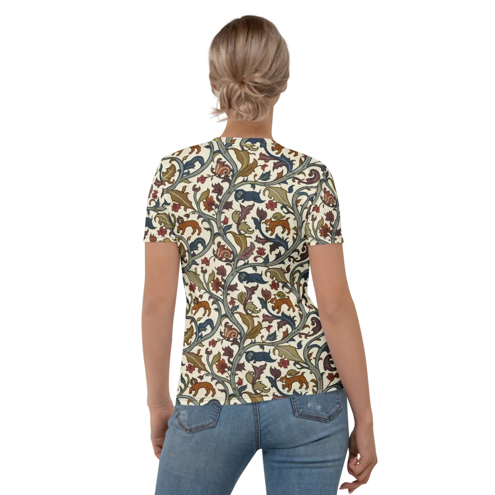 Arboreal Menagerie on Women's Crew Neck T-Shirt — Back