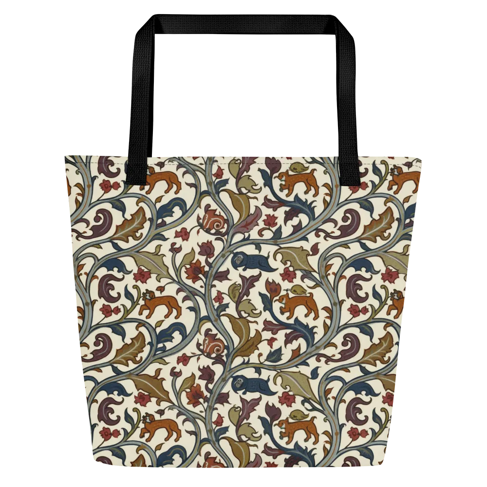 Arboreal Menagerie on Large Tote Bag W/ Pocket — Front