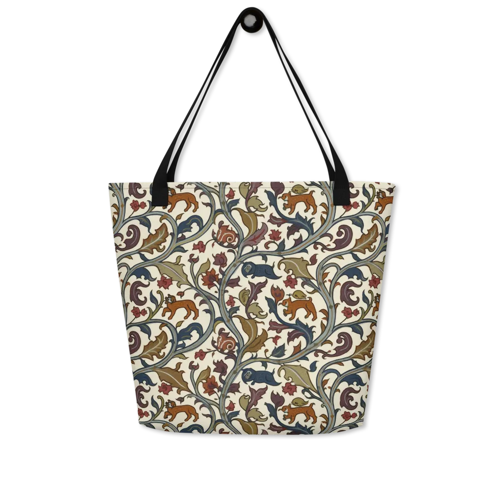 Arboreal Menagerie on Large Tote Bag W/ Pocket — Front