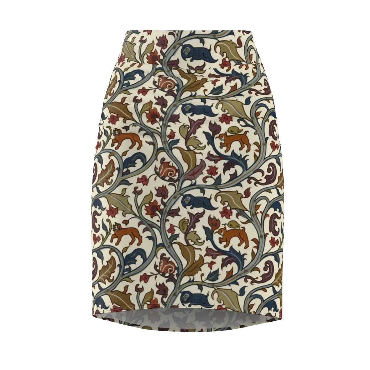 Arboreal Menagerie on Pencil Skirt — Front