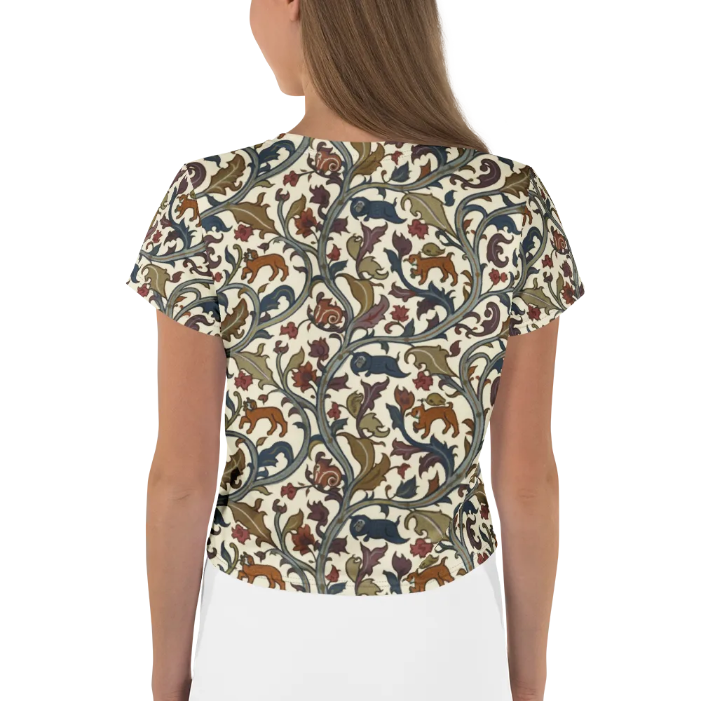 Arboreal Menagerie on Crop Tee — Back