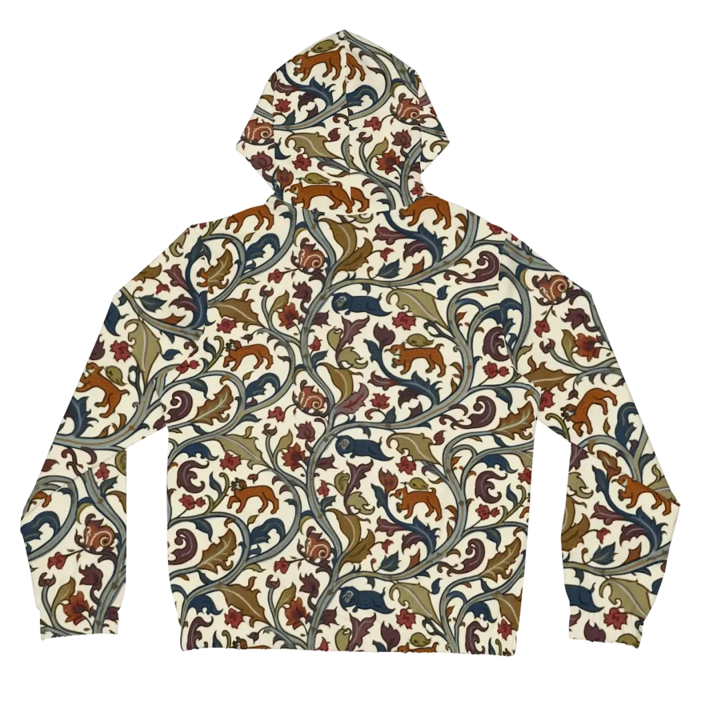 Arboreal Menagerie on Women's Full-Zip Hoodie — Back