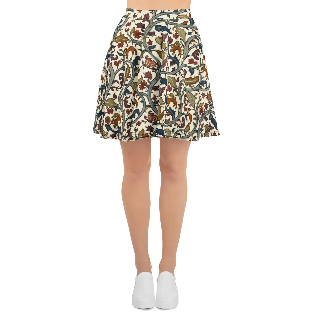 Arboreal Menagerie on Skater Skirt — Front