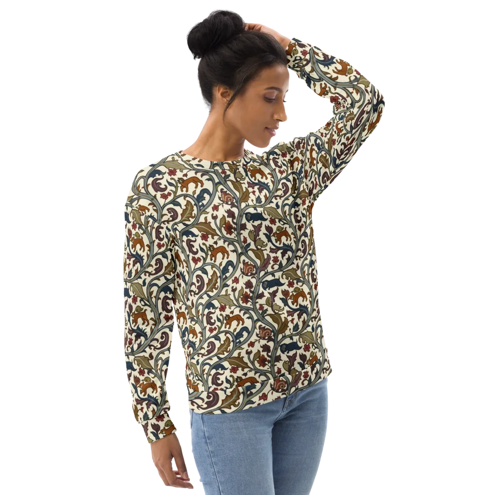 Arboreal Menagerie on Sweatshirt — Right Front