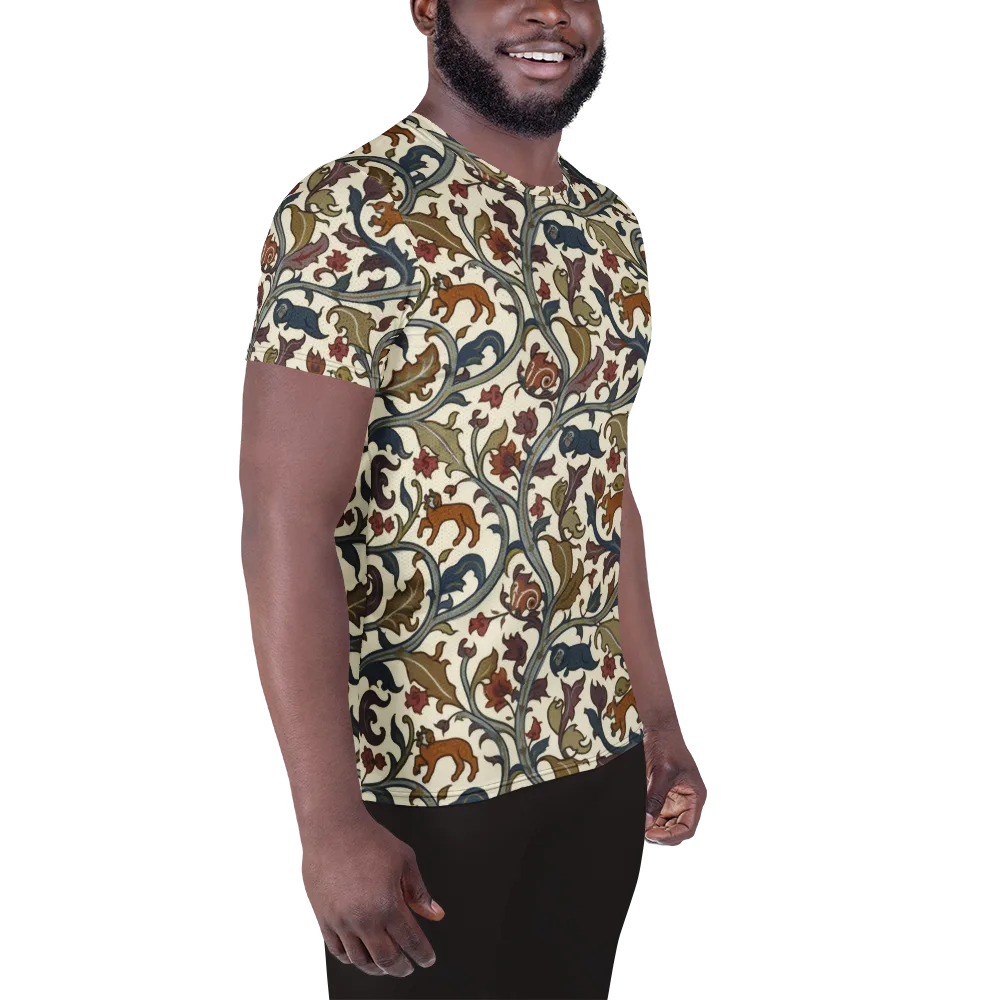 Arboreal Menagerie on Men's Athletic T-Shirt — Right