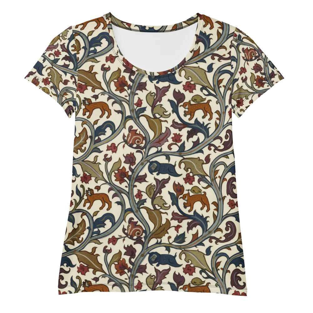 Arboreal Menagerie on Women's Athletic T-Shirt — Front