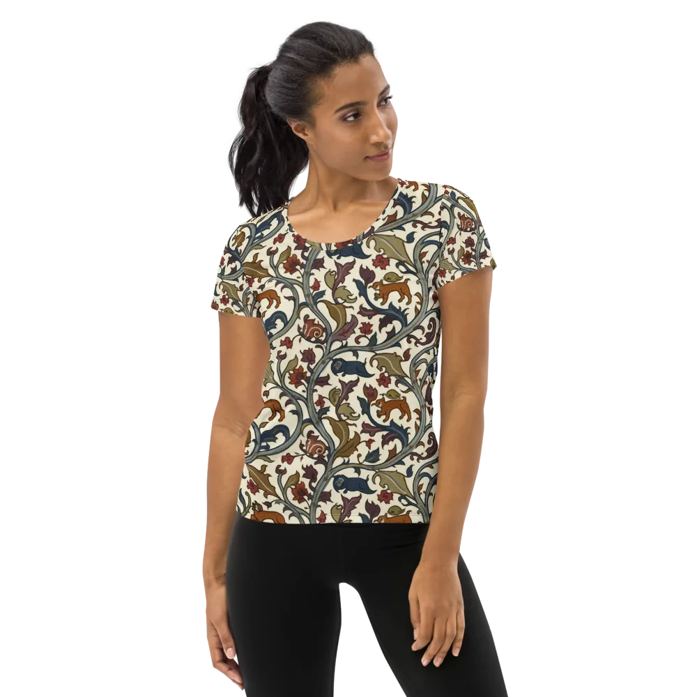 Arboreal Menagerie on Women's Athletic T-Shirt — Front