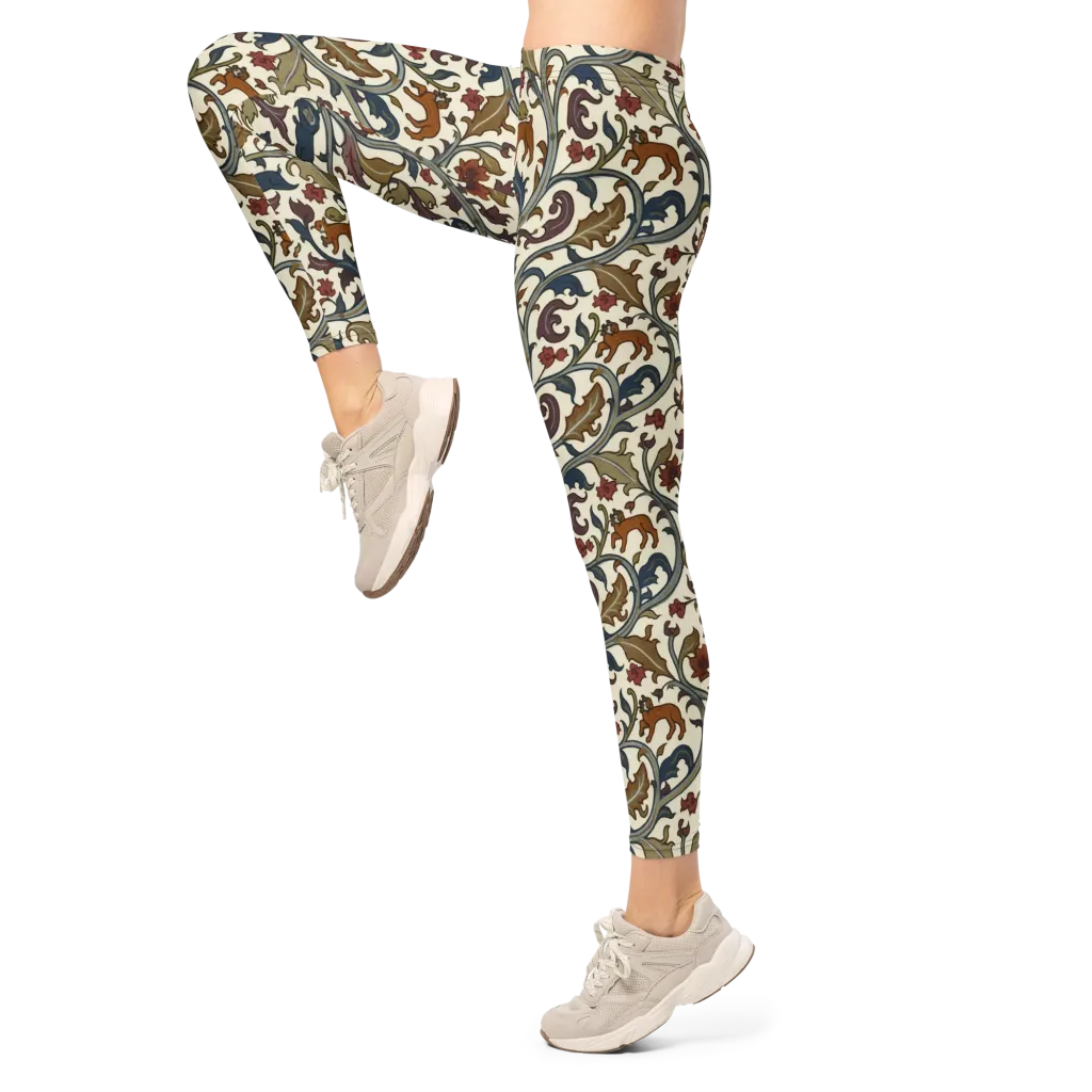 Arboreal Menagerie on Leggings — Left