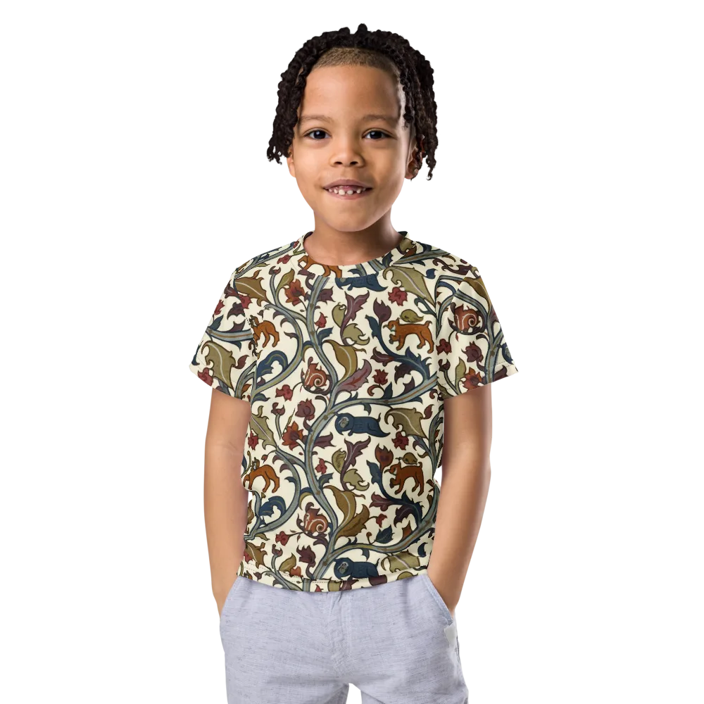 Arboreal Menagerie on Kids Crew Neck T-Shirt — Front
