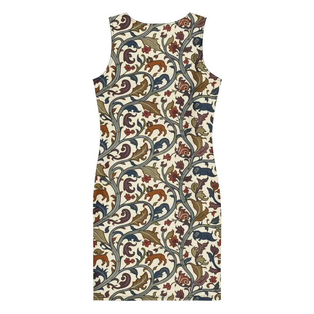 Arboreal Menagerie on Bodycon Dress — Back