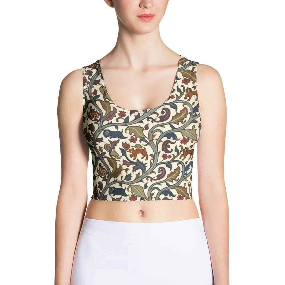 Arboreal Menagerie on Crop Top — Front