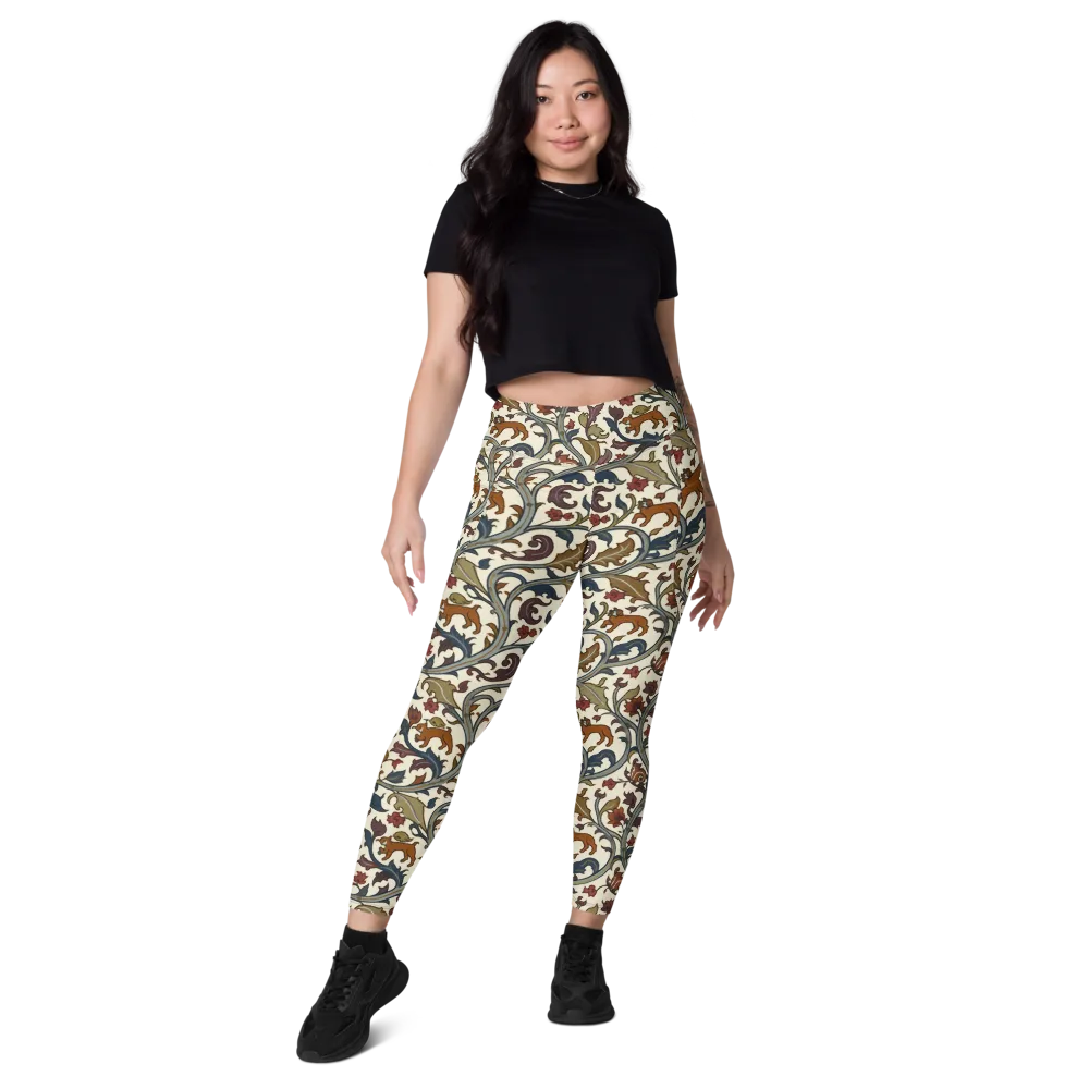 Arboreal Menagerie on Leggings with Pockets — Front