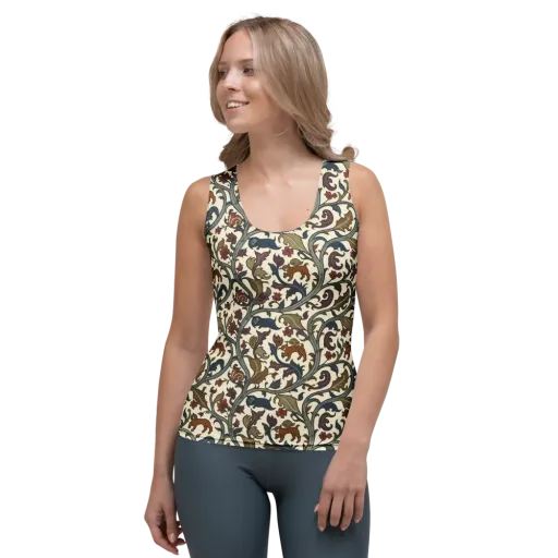 Arboreal Menagerie on a Women's Tank Top