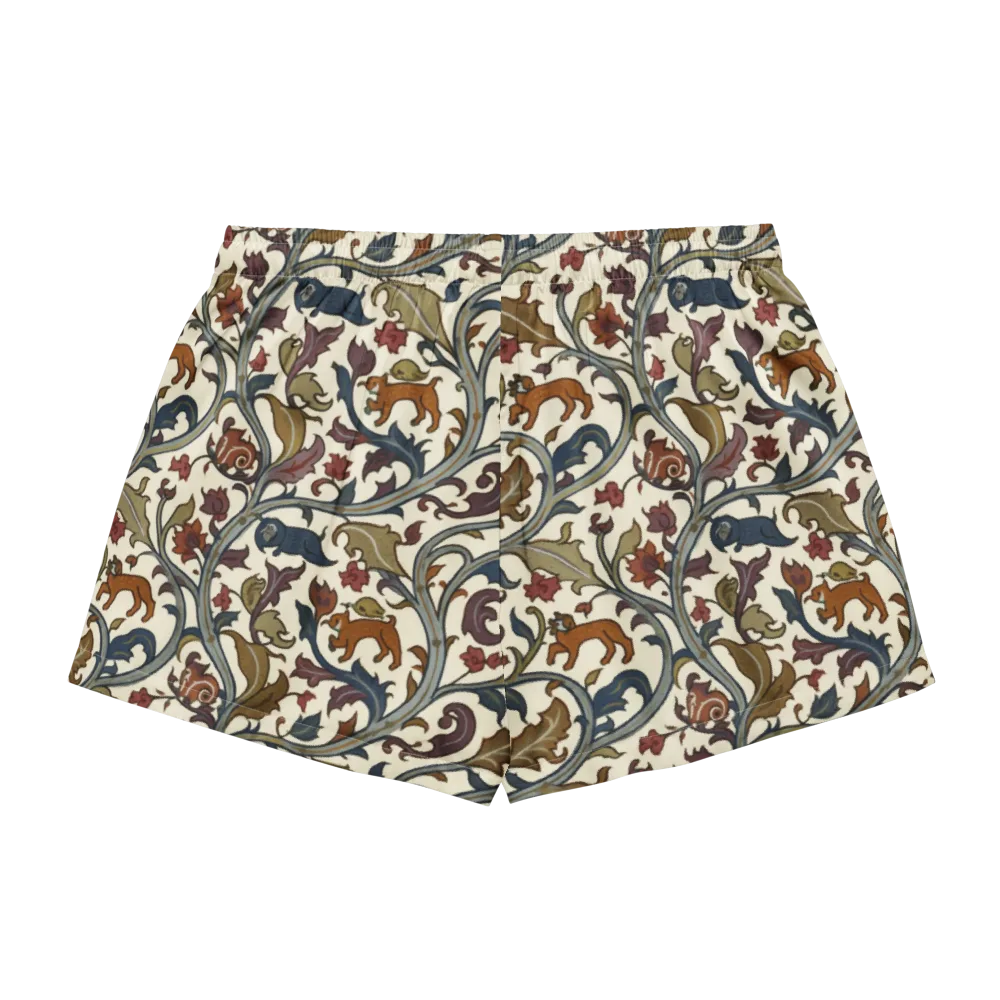 Arboreal Menagerie on Women's Pajama Shorts — Back