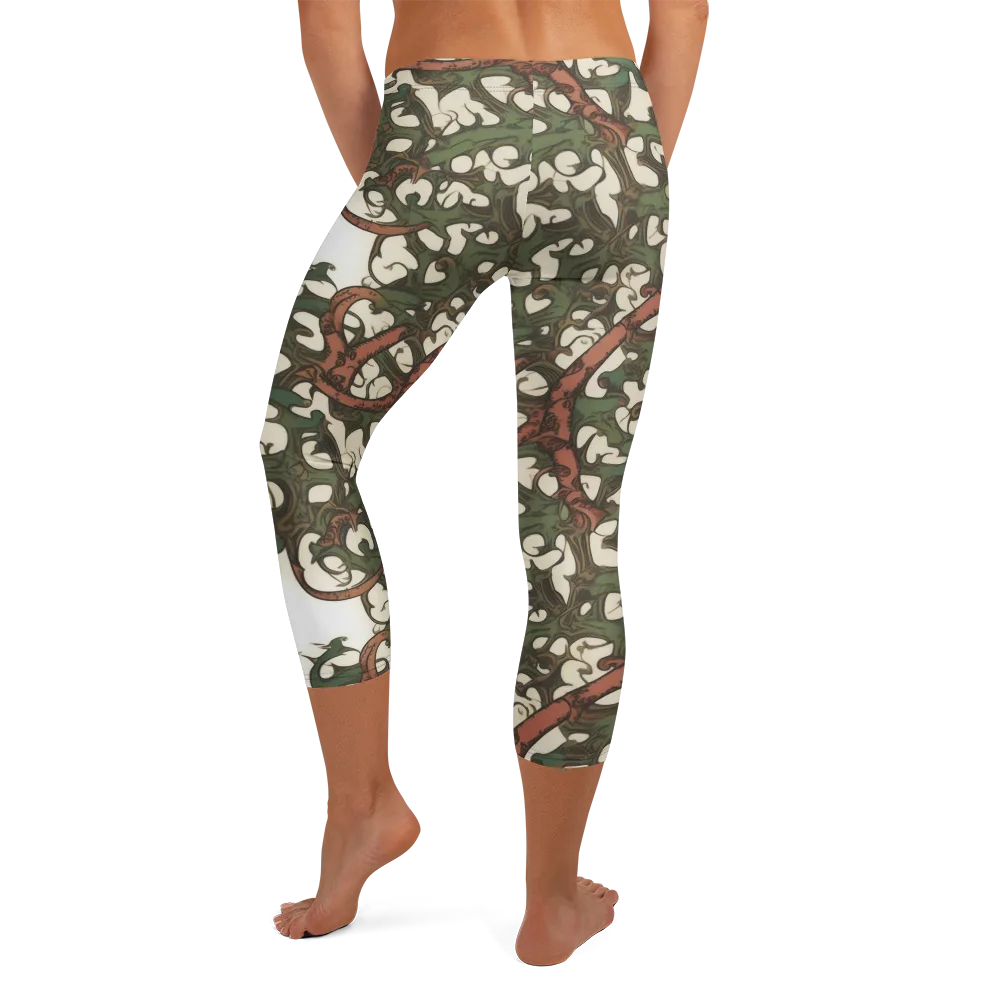 Russet Verdure on Capri Leggings — Back