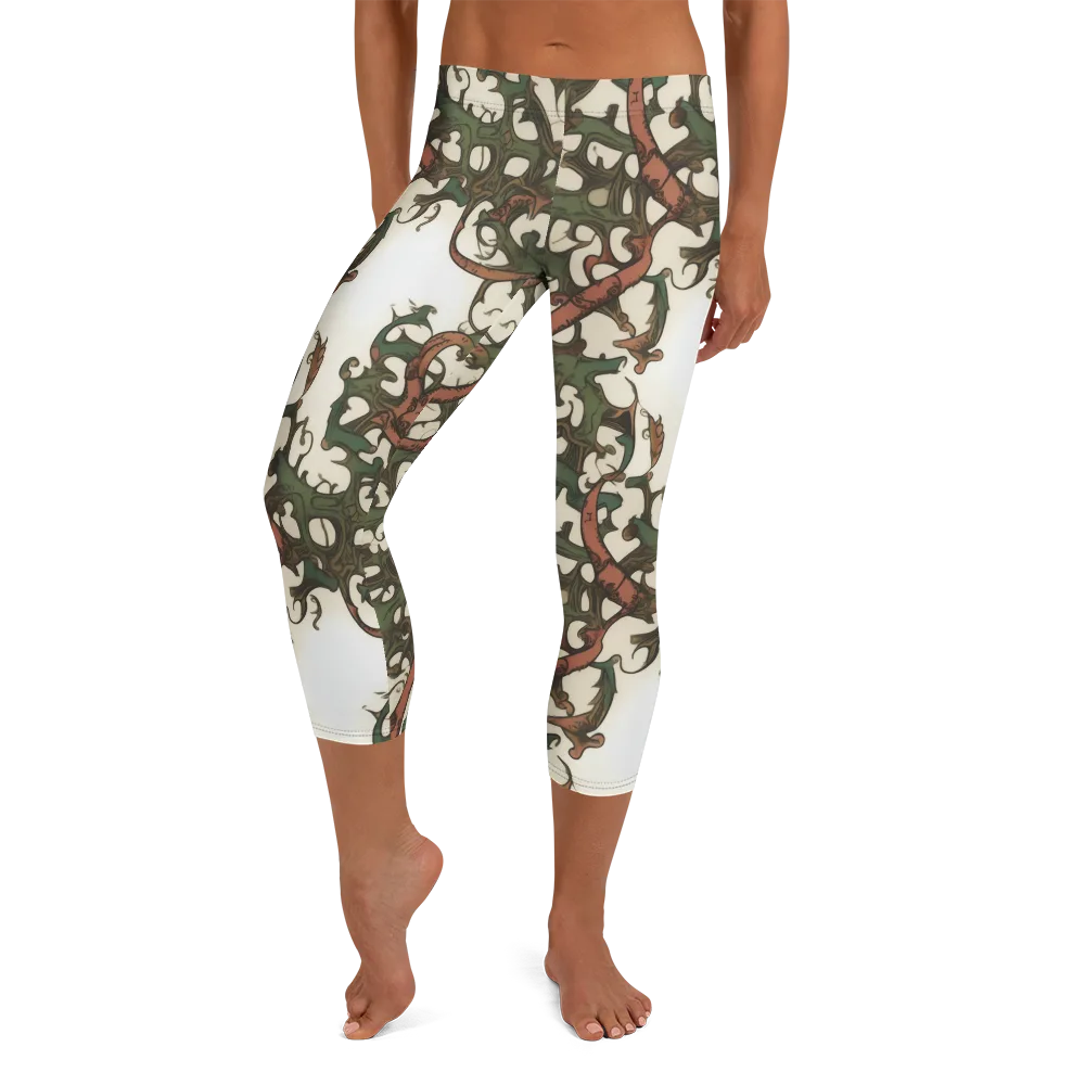 Russet Verdure on Capri Leggings — Front