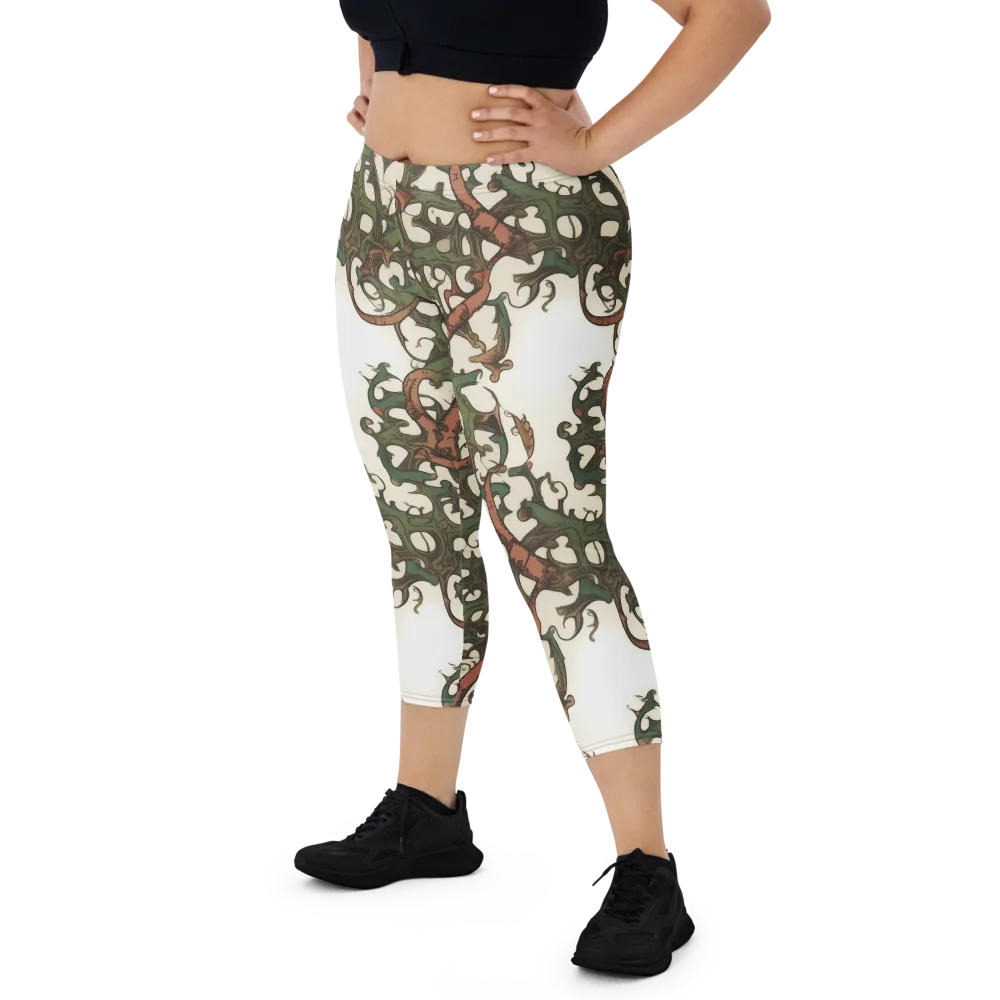 Russet Verdure on Capri Leggings — Front