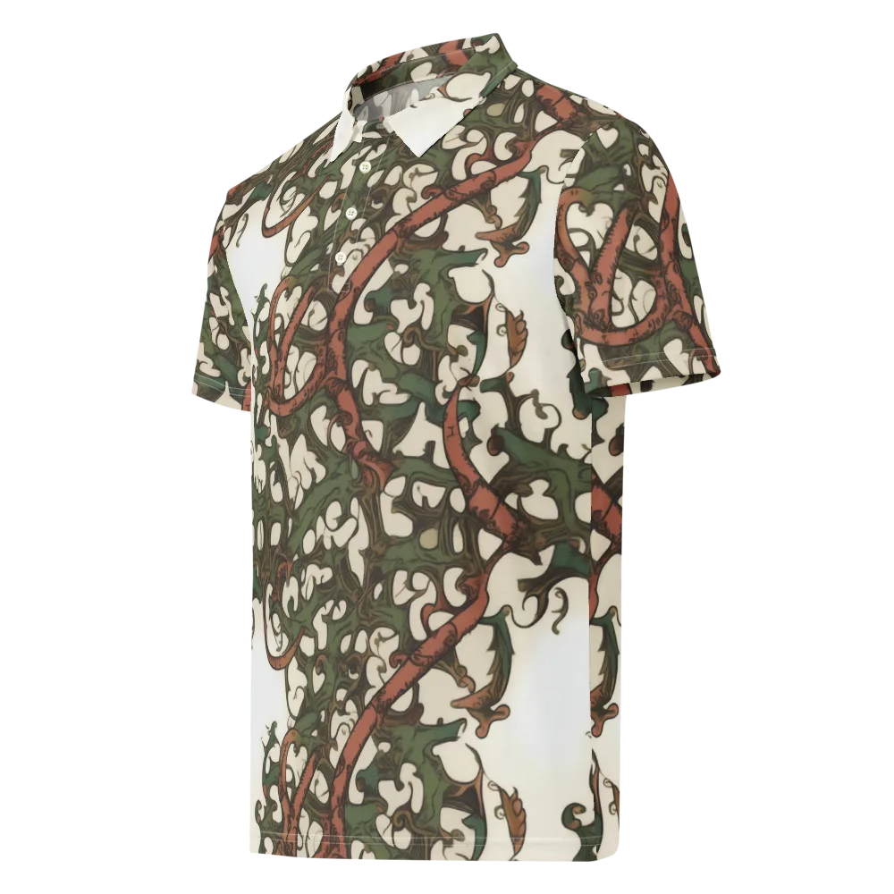 Russet Verdure on Men's Slim Fit Polo Shirt — Left Front