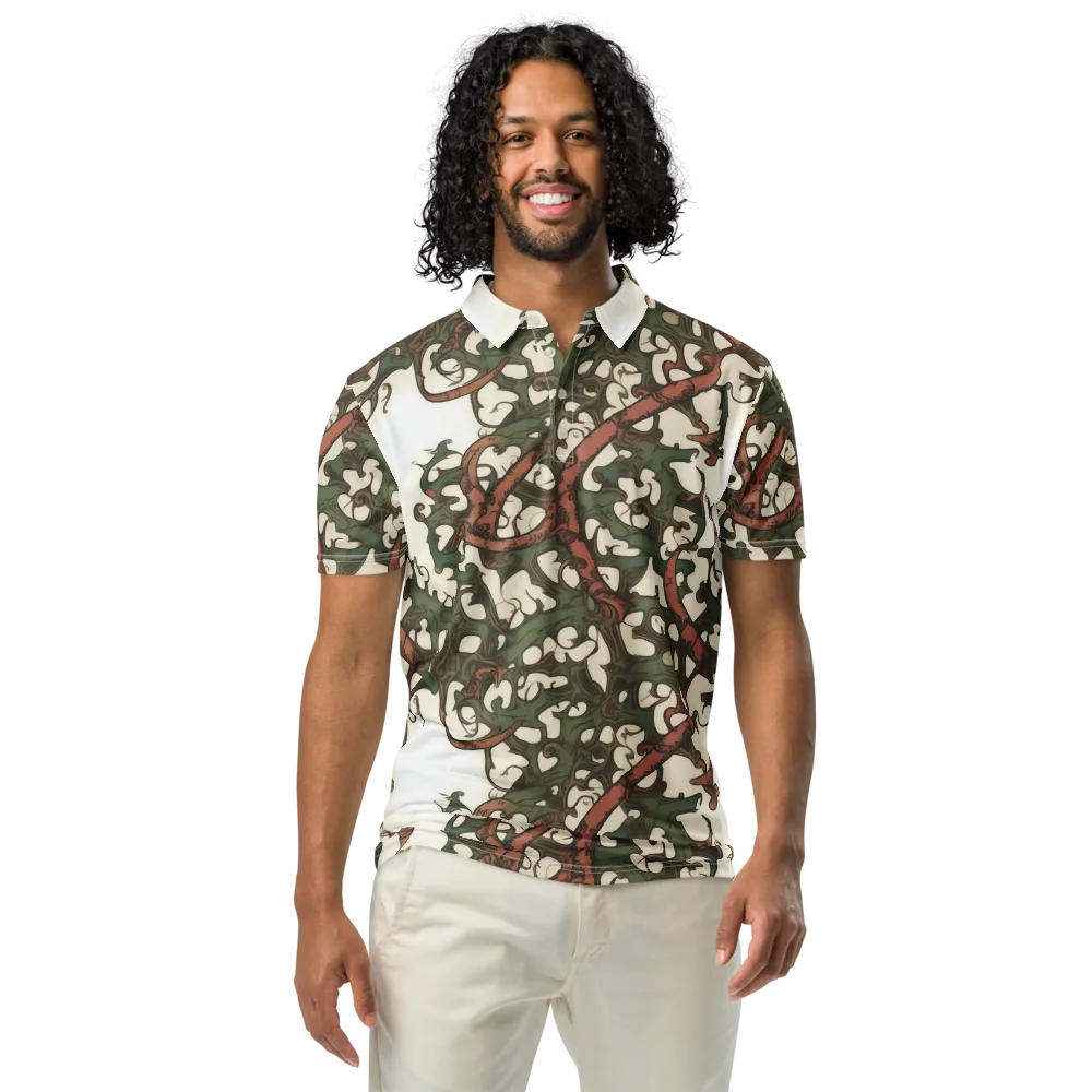 Russet Verdure on Men's Slim Fit Polo Shirt — Front