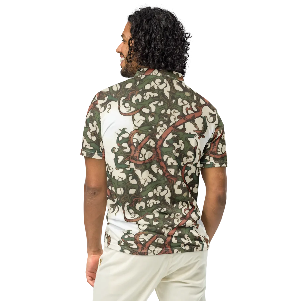 Russet Verdure on Men's Slim Fit Polo Shirt — Back