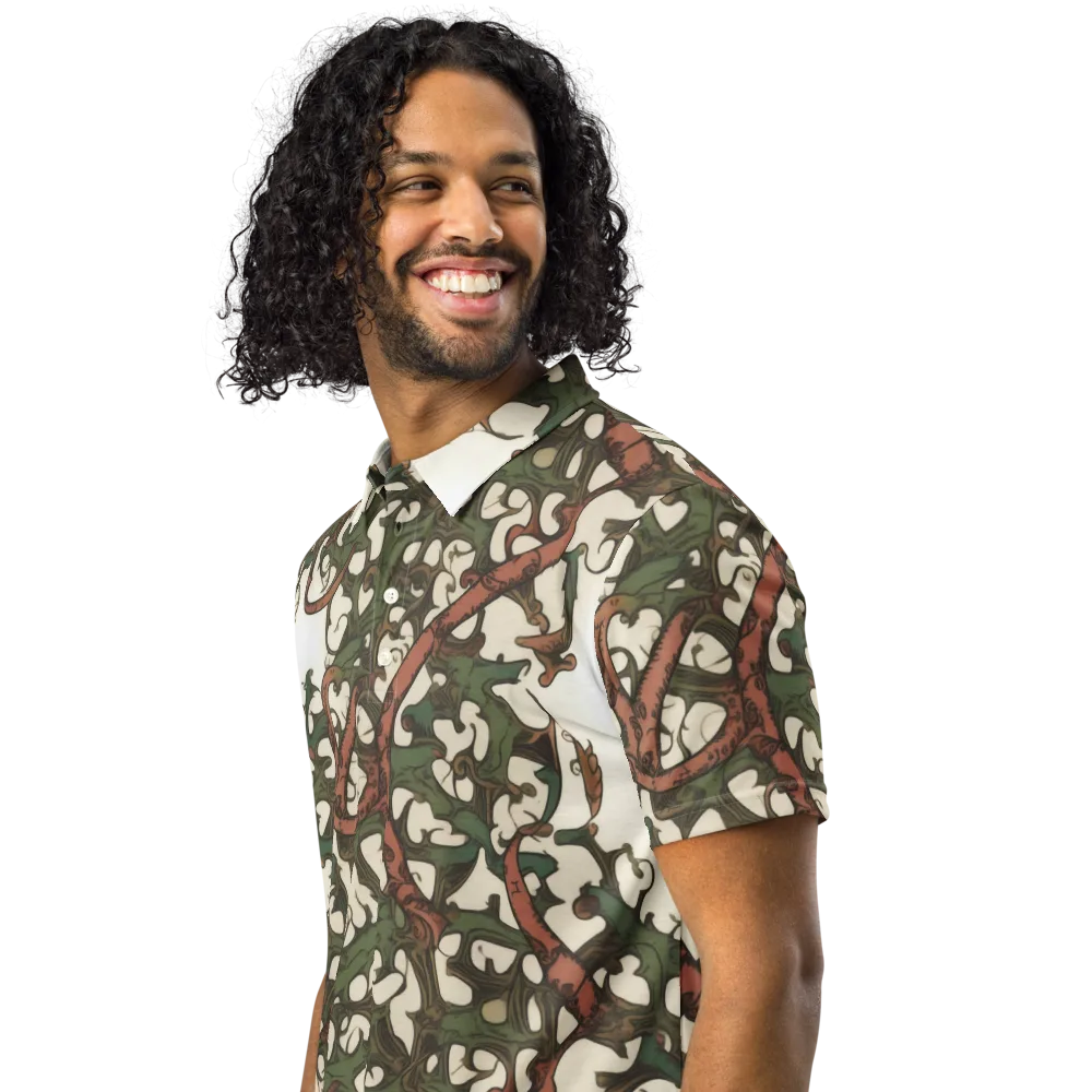 Russet Verdure on Men's Slim Fit Polo Shirt — Left Front