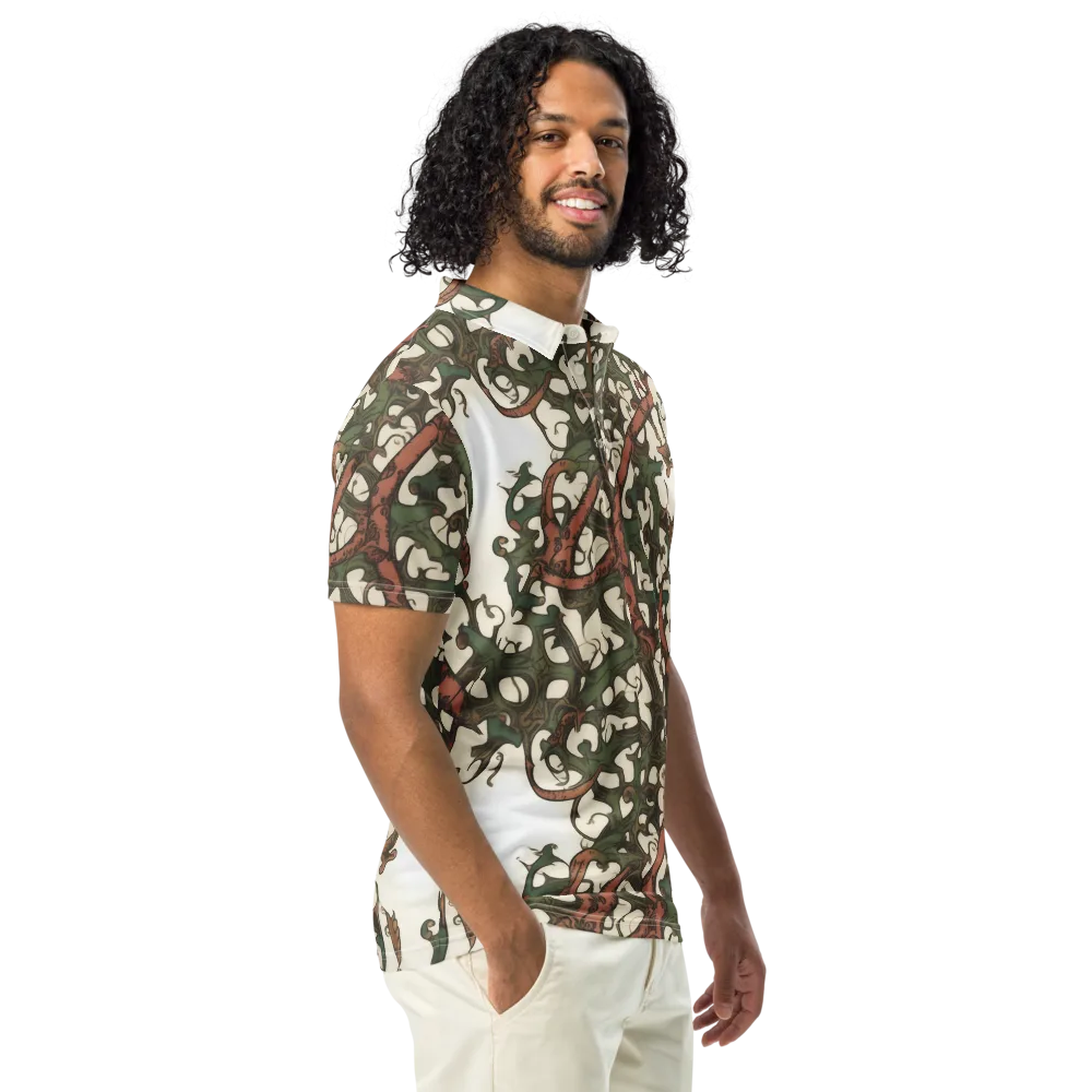 Russet Verdure on Men's Slim Fit Polo Shirt — Right Front