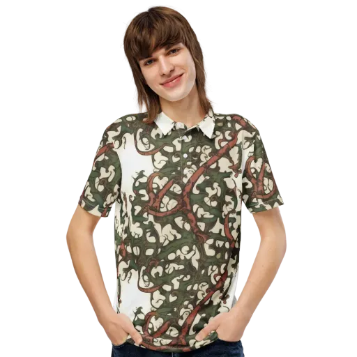 Russet Verdure on a Men's Slim Fit Polo Shirt