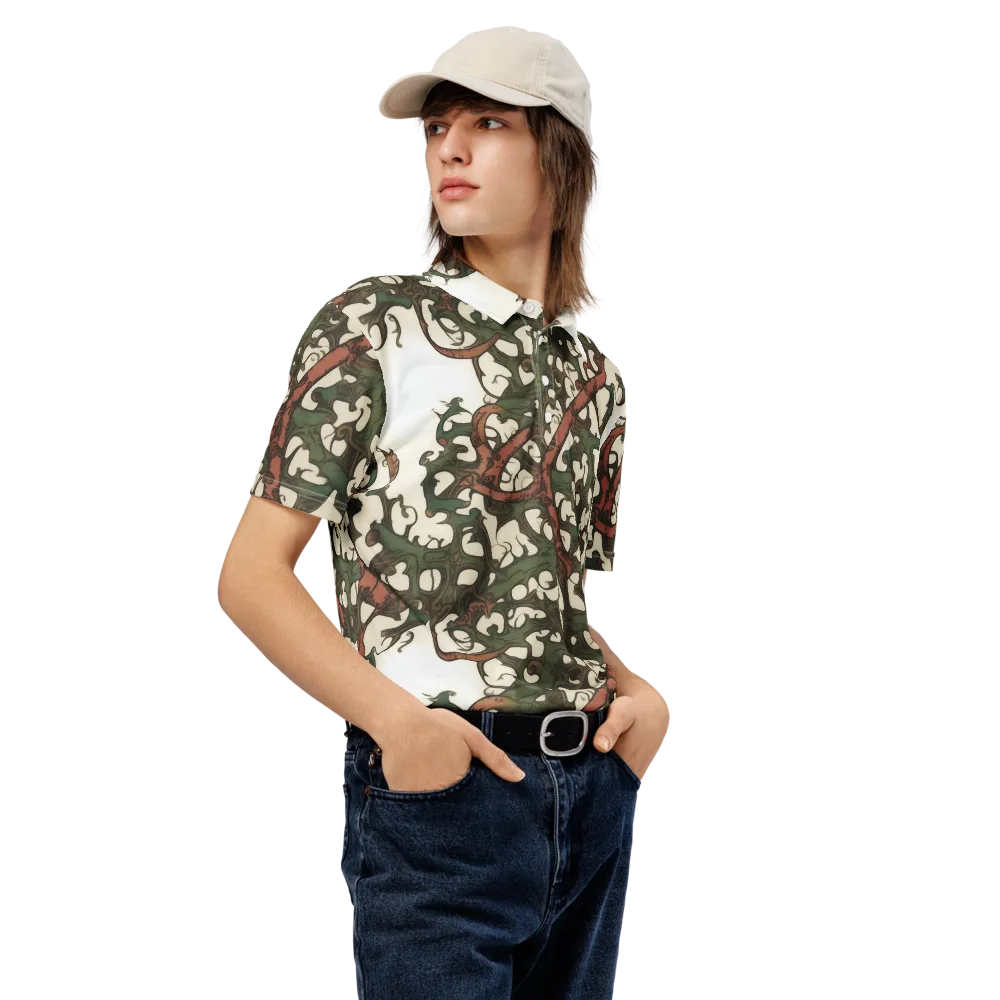 Russet Verdure on Men's Slim Fit Polo Shirt — Right Front