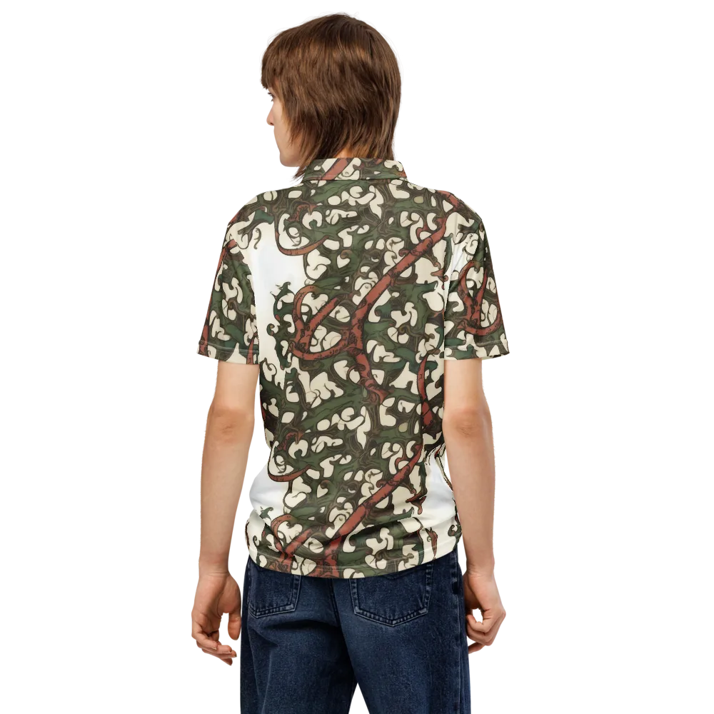Russet Verdure on Men's Slim Fit Polo Shirt — Back