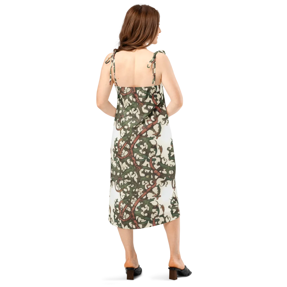 Russet Verdure on Slip Dress — Back