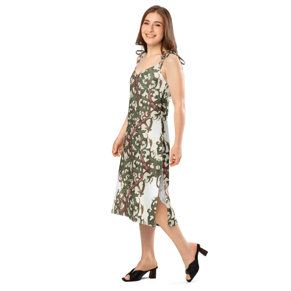 Russet Verdure on Slip Dress — Left Front