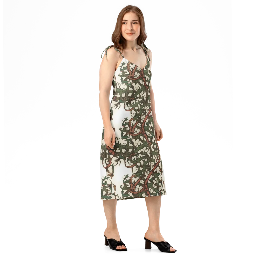 Russet Verdure on Slip Dress — Right Front