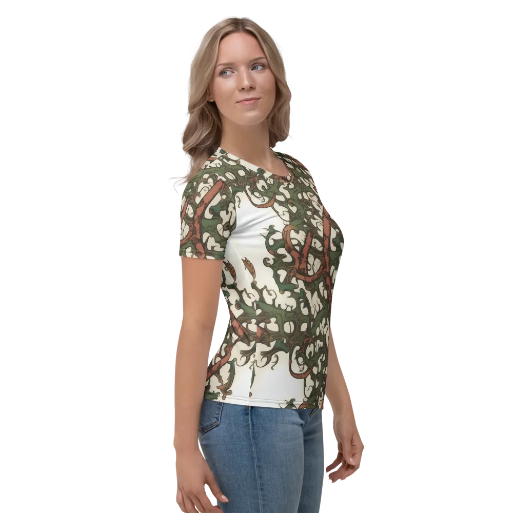 Russet Verdure on Women's Crew Neck T-Shirt — Right