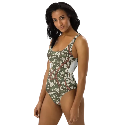 Russet Verdure on a One-Piece Swimsuit