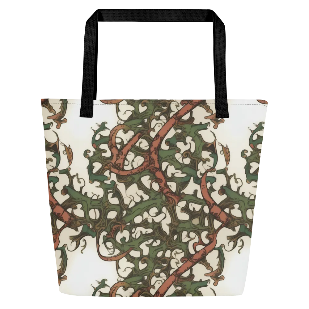 Russet Verdure on Large Tote Bag W/ Pocket — Front