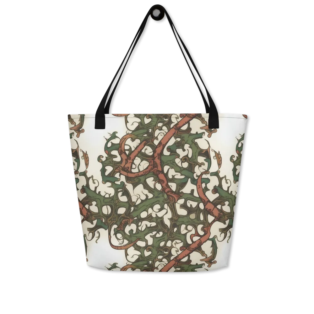 Russet Verdure on Large Tote Bag W/ Pocket — Front