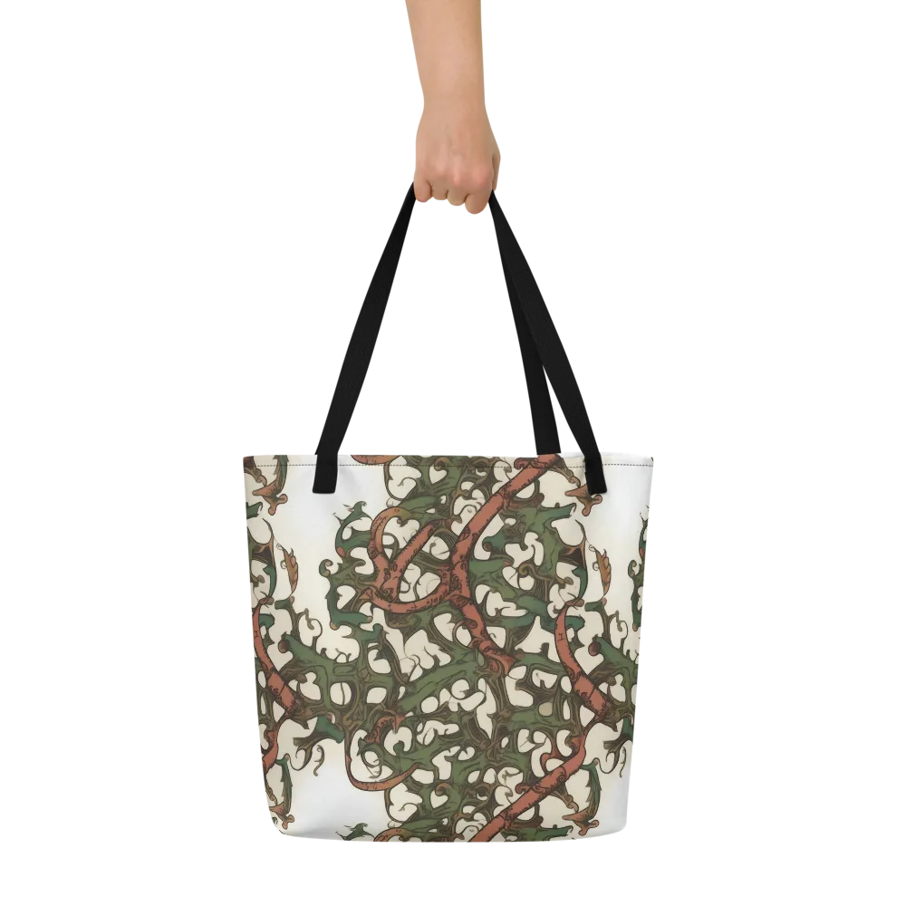 Russet Verdure on Large Tote Bag W/ Pocket — Front
