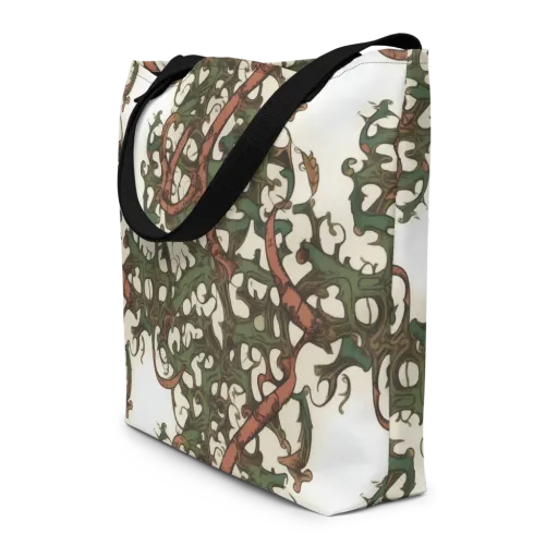 Russet Verdure on a Large Tote Bag W/ Pocket