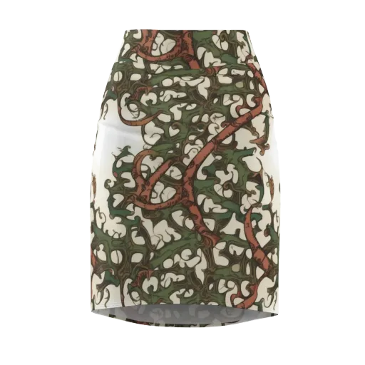 Russet Verdure on a Pencil Skirt