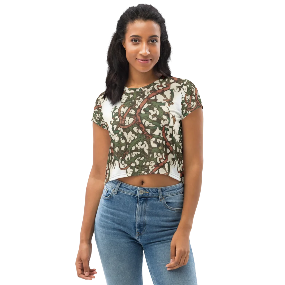 Russet Verdure on Crop Tee — Front