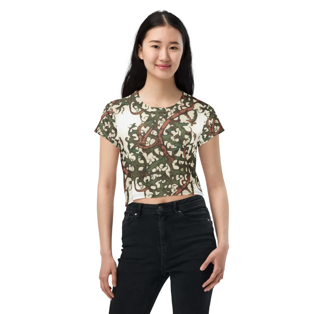 Russet Verdure on Crop Tee — Front